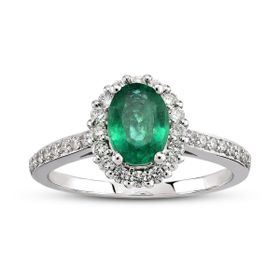 Harem Altın RTY31 0.93 Ct Pırlanta Zümrüt Yüzük