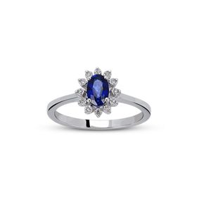 Harem Altın RTY7 Kadın 0.52 ct Pırlanta Safir Yüzük