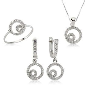 Harem Altın SET101116R Beyaz Taşlı Kadın Gümüş Yüzük