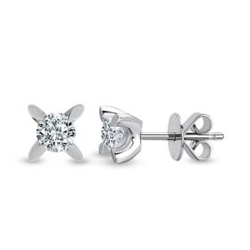 Harem Altın TKPE1 0.08 ct Tektaş Badem Tırnak Pırlanta Küpe