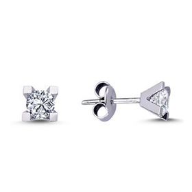 Harem Altın TKPE19 0.10 ct Takoz Tırnak Tektaş Pırlanta Küpe