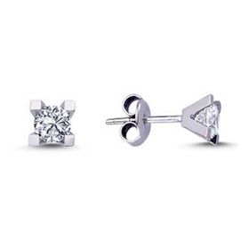 Harem Altın TKPE19 0.10 ct Takoz Tırnak Tektaş Pırlanta Küpe
