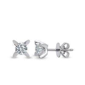 Harem Altın TKPE2 0.18 ct Tektaş Badem Tırnak Pırlanta Küpe
