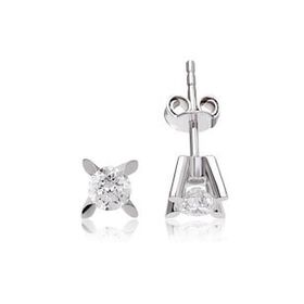 Harem Altın TKPE2 0.18 ct Tektaş Badem Tırnak Pırlanta Küpe