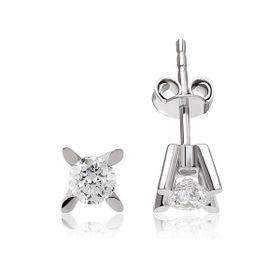 Harem Altın TKPE2 0.18 ct Tektaş Badem Tırnak Pırlanta Küpe