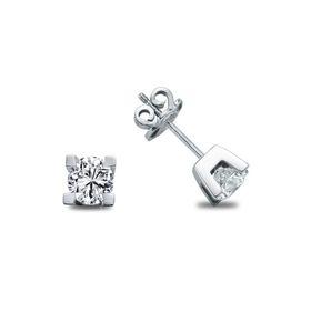 Harem Altın TKPE20 0.15 ct Takoz Tırnak Tektaş Pırlanta Küpe