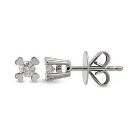Harem Altın TKPE4 0.16 ct Tektaş Kalp Tırnak Pırlanta Küpe