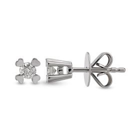 Harem Altın TKPE4 0.16 ct Tektaş Kalp Tırnak Pırlanta Küpe