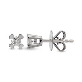 Harem Altın TKPE4 0.16 ct Tektaş Kalp Tırnak Pırlanta Küpe