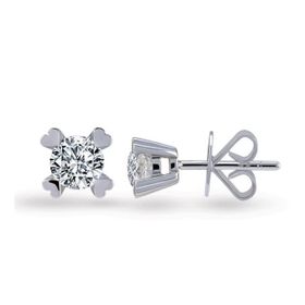 Harem Altın TKPE5 0.20 ct Tektaş Kalp Tırnak Pırlanta Küpe