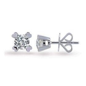 Harem Altın TKPE5 0.20 ct Tektaş Kalp Tırnak Pırlanta Küpe