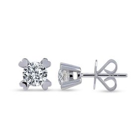 Harem Altın TKPE6 0.30 ct Tektaş Kalp Tırnak Pırlanta Küpe