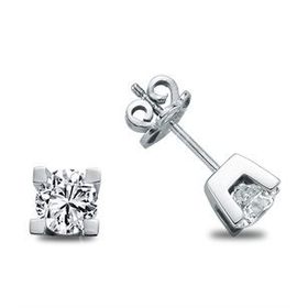 Harem Altın TKPE6 0.30 ct Tektaş Kalp Tırnak Pırlanta Küpe