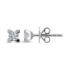 Harem Altın TKPE7 0.18 ct Tektaş Takoz Tırnak Pırlanta Küpe