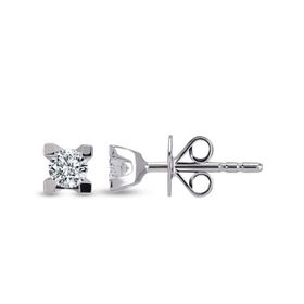 Harem Altın TKPE7 0.18 ct Tektaş Takoz Tırnak Pırlanta Küpe