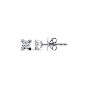 Harem Altın TKPE7 0.18 ct Tektaş Takoz Tırnak Pırlanta Küpe