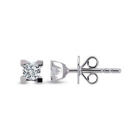 Harem Altın TKPE7 0.18 ct Tektaş Takoz Tırnak Pırlanta Küpe