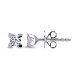 Harem Altın TKPE7 0.18 ct Tektaş Takoz Tırnak Pırlanta Küpe