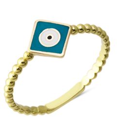 Harem Altın YZK091A 14 Ayar Altın Mineli Kare Göz Yüzük