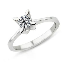 Harem Takı PR375 0.42 ct F Renk HRD Sertifikalı Pırlanta Tektaş Yüzük