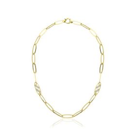 Harem ZKU103 Altın Oval Ataş Toplu Zincir Kolye