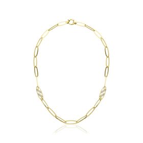 Harem ZKU103 Altın Oval Ataş Toplu Zincir Kolye