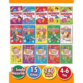 Harika Çocuk Yayınları PYD20220085 4-6 Yaş 15 Kitap Matematik Kodlama ve Dikkat ve Zeka Geliştirici Etkinlik Seti