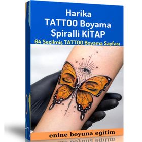 Harika Tattoo Boyama Kitabı - Enine Boyuna Eğitim