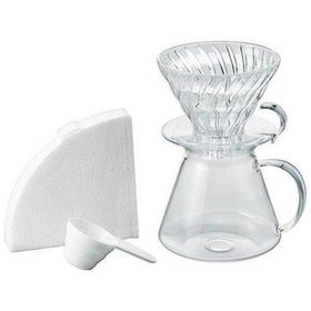 Hario Simply V60 Glass Brewing Kit Hario Simply V60 Cam Demleme Seti