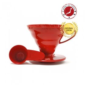 Hario V60 02 Seramik Dripper Kırmızı Fincan