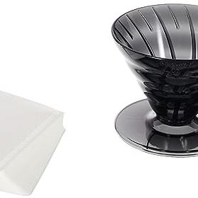 Hario V60 02 Siyah Plastik Dripper ve Kağıt Seti