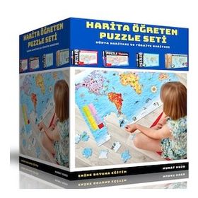 Harita Öğreten Puzzle Seti - Enine Boyuna Eğitim