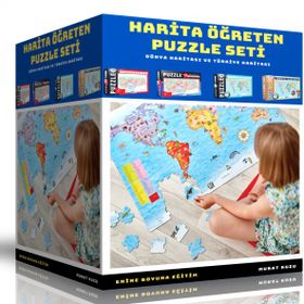 Harita Öğreten Puzzle Seti - Enine Boyuna Eğitim