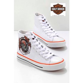 Harley Davidson 023Z100150 Pittsburgh White Kadın Sneaker