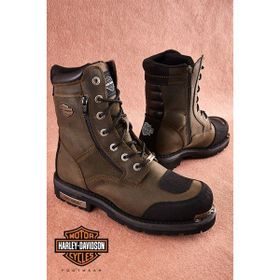 Harley Davidson 025M1005 Riddick Düz Topuk Kauçuk Taban Casual Deri Yeşil Erkek Bot