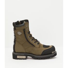 Harley Davidson 025M1005 Riddick Düz Topuk Kauçuk Taban Casual Deri Yeşil Erkek Bot