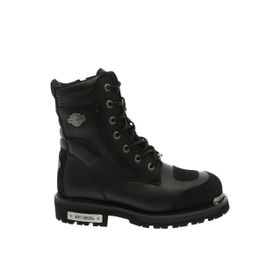 Harley Davidson 025M1005 Riddick Orta Topuk Casual Kauçuk Taban Bağcıklı ve Fermuarlı Siyah Erkek Bot