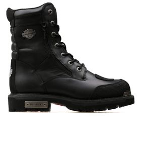 Harley Davidson 025M1005 Riddick Orta Topuk Casual Kauçuk Taban Bağcıklı ve Fermuarlı Siyah Erkek Bot