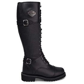 Harley Davidson 025Z100533 Tiny Black Deri Kadın Çizme