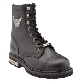 Harley Davidson Colmar 025G100328 Hakiki Deri Siyah Kadın Bot
