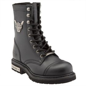 Harley Davidson Colmar 025G100328 Hakiki Deri Siyah Kadın Bot