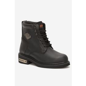 Harley Davidson Gibson 35-40 Black Hakiki Yağlı Deri Erkek Bot