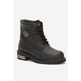 Harley Davidson Gibson 35-40 Black Hakiki Yağlı Deri Erkek Bot