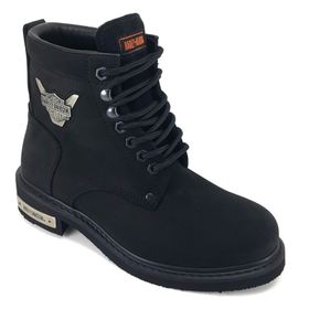 Harley Davidson Gibson Siyah Nubuk Kadın Bot