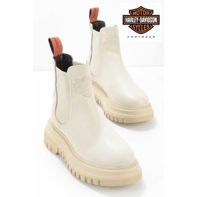 Harley Davidson HD0777003103 Beige Leather Kadın Bot