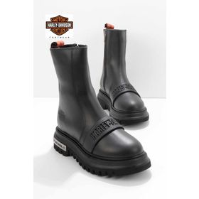 Harley Davidson HD07770549 Black Leather Kadın Bot
