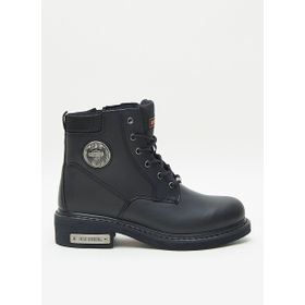 Harley Davidson Jim 025M0128 Deri Siyah Erkek Bot