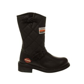 Harley Davidson Laconia 644 025G100071-100 Hakiki Deri Siyah Kadın Bot