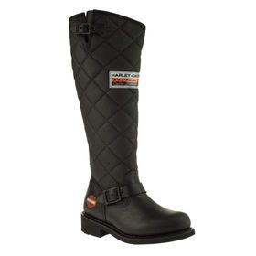 Harley Davidson Laconia Hi 646 Black Yağlı Deri Siyah Kadın Çizme