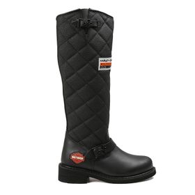 Harley Davidson Laconia Hi 646 Black Yağlı Deri Siyah Kadın Çizme